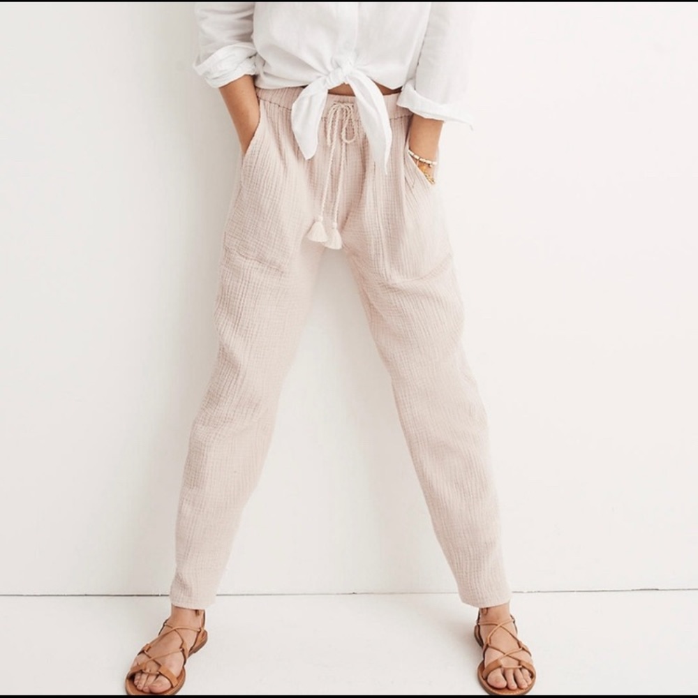 Madewell Caracas Cover Up Textured Pant L